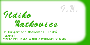 ildiko matkovics business card